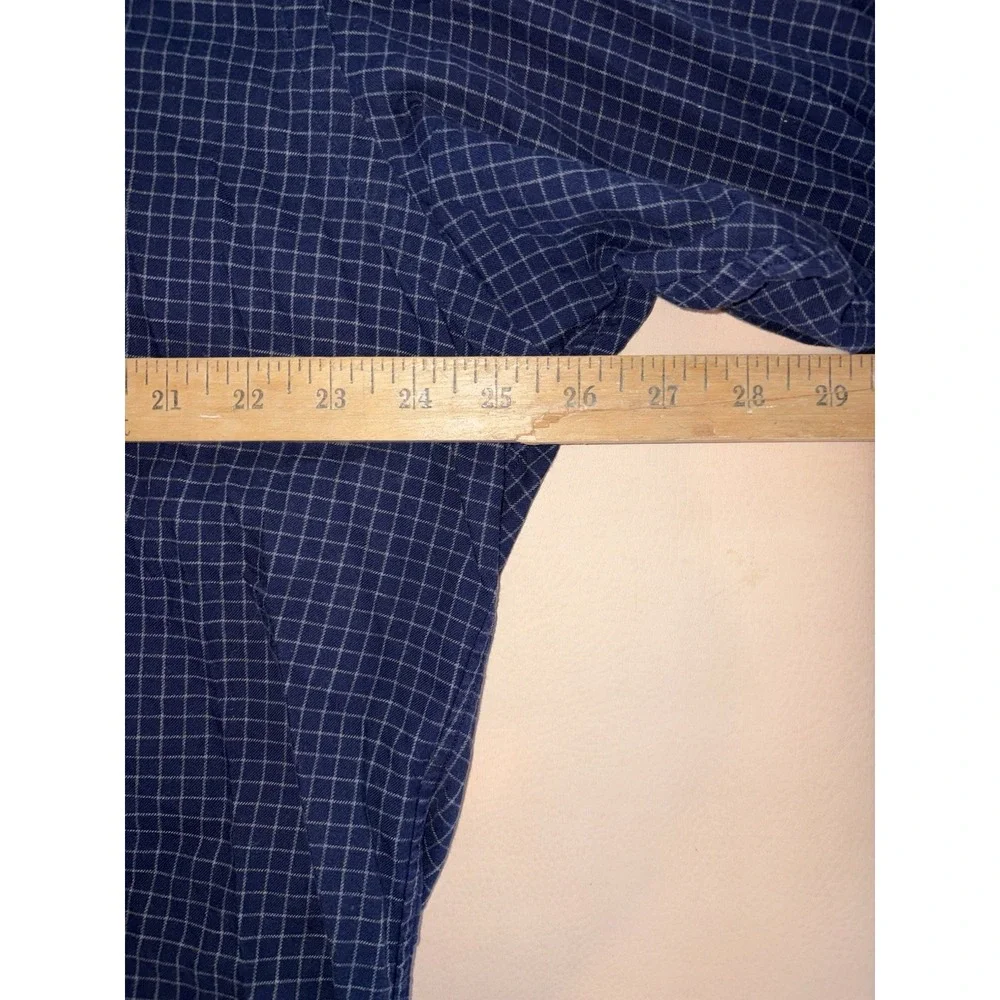 Polo Ralph Lauren Blake Navy Blue Plaid Check Button Down Mens Large Long Sleeve
